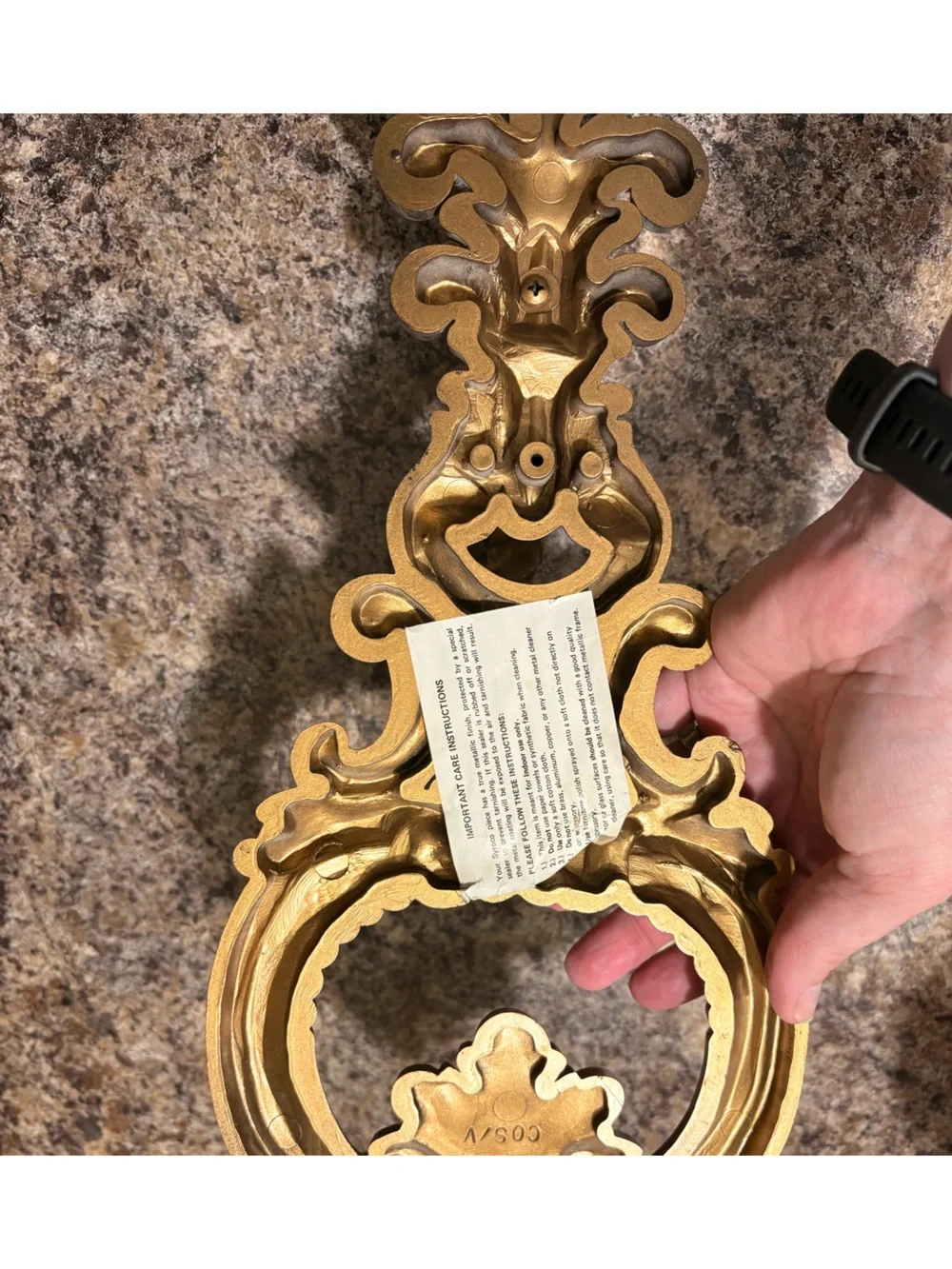 Ornate Gold Wall Sconce Accent - Unbranded